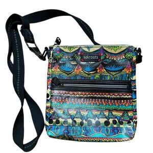 Sak Sakroots Crossbody Bag Purse Multi Color “Peace” Small Bag Radiant One World
